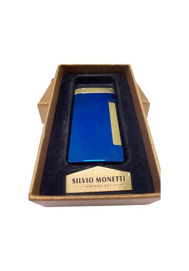 SİLVİO MONETTİ METAL SARI MAVİ ÇAKMAK