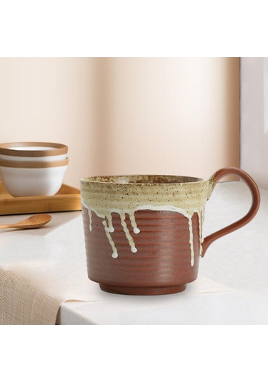 Suntek Seramik Kahve Kupa 360 Ml Japon Tarzı Retro Latte Stil-a