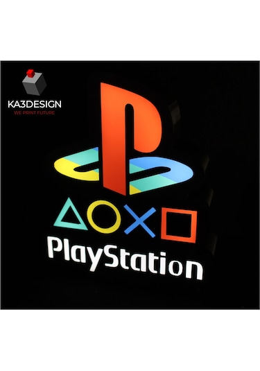 Playstation Ps Tasarımlı Led Gece Lambası Çok Renkli