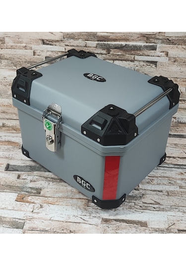 Motosiklet Arka Çantası 45 Lt Sert Plastik Nardo Gri 45lt