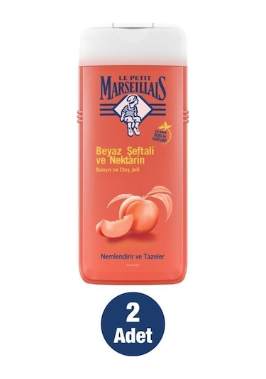 Le Petit Marseillais Beyaz Şeftali ve Nektarin Banyo ve Duş Jeli 2 x 650 ML