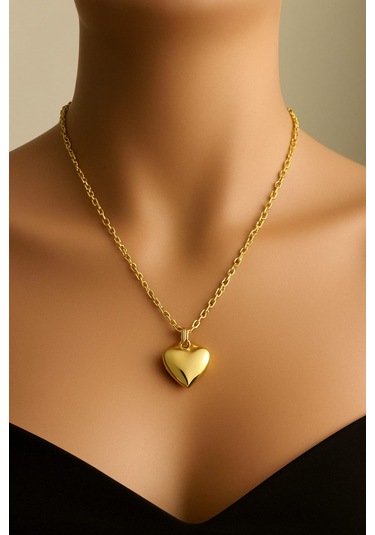 Zarifly Kalpli Minimal Altın Renk Kolye - Kadın Takı