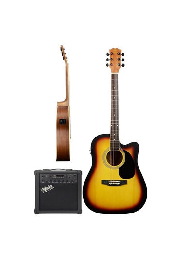 Maxword Mcg-750sb-amp Kaliteli Eq 25w Amfili Elektro Akustik Gitar Seti