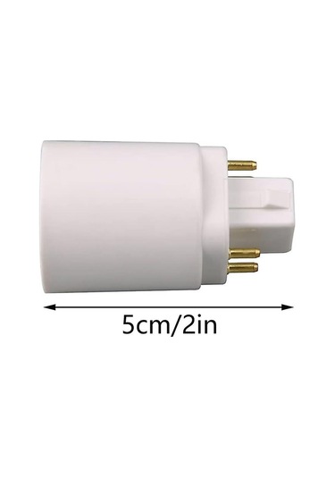 Led Lamba Adaptörü G24q-e27/e26/e14 Lamba Tutucu Soket Dönüştürücü 4 Kutuplu Soket Dönüştürücü Lamba Tutucu Beyaz 4 Adet