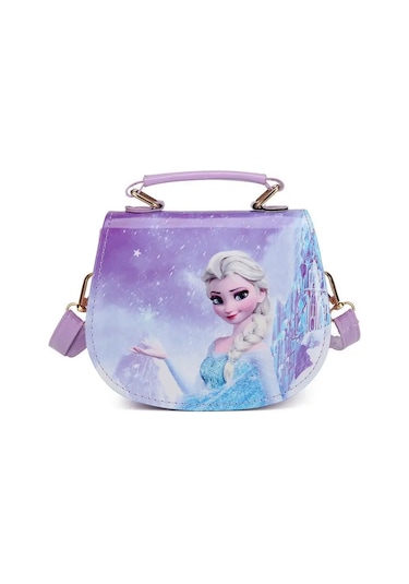 Karikatür Dondurulmuş 2 Omuz Çantaları Prenses Elsa Anna Sevimli Bask 3 3 Çok Renkli
