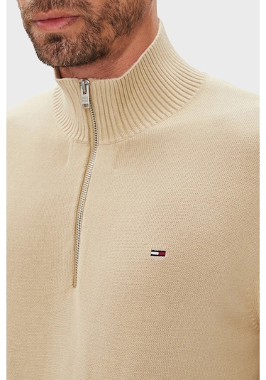 Tommy Jeans Erkek Kazak Dm0dm21654 Rbv Bej Bej