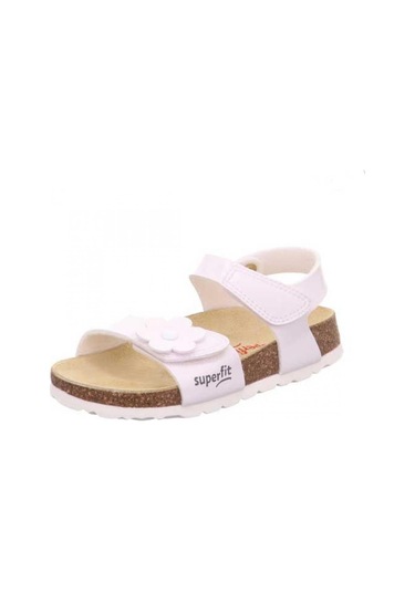 Superfit 6-00118 Kız Çocuk Beyaz Mantar Sandalet Beyaz