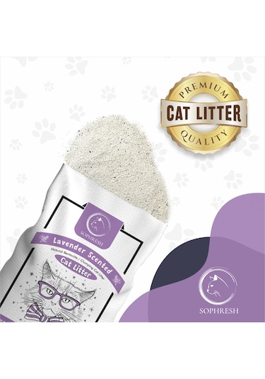 Sophresh Ps250 Lavanta Kokulu Topaklaşan İnce Bentonit Kedi Kumu 20 L