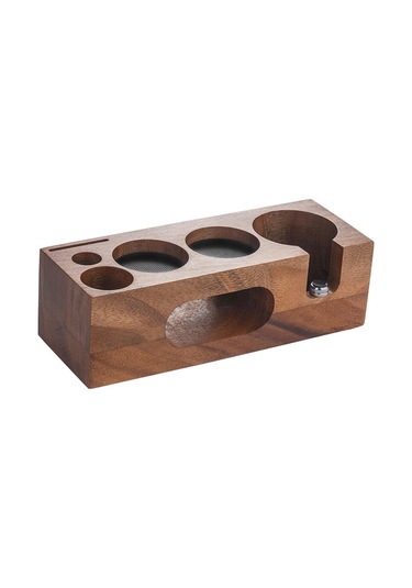 Suntek Kaymaz Kahve Tamping Espresso İstasyonu Ev Bar Barista Espresso Araçları 58mm Ceviz