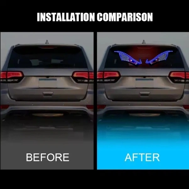 Trendooze Turcoshop11 5v Araç Cam Led Işık Şeridi, Mavi-kırmızı Xl10 Dekorasyon Led