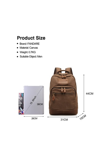 Kanvas Sırt Çantası, Okul Çantası, Yürüyüş Sırt Çantası, Dış Sarı