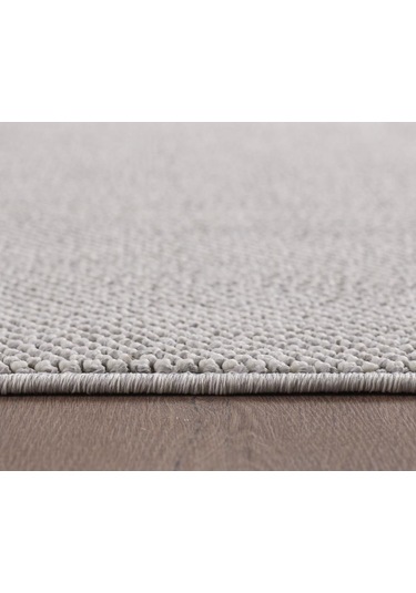 Yumuşak Bukleli Sisal Jüt Salon Oturma Odası Gümüş Renkli Yuvarlak Halı