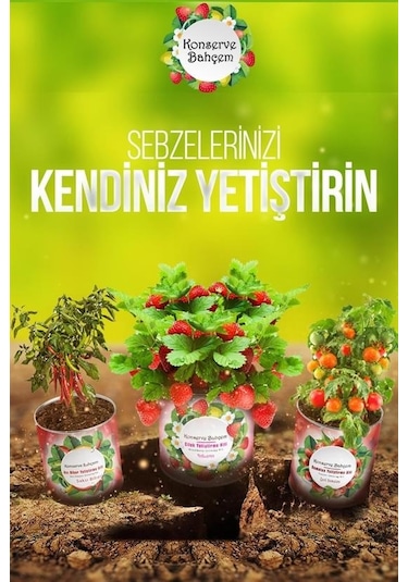 Konserve Bahçem Evde Konservede Tatlı Sivri Biber Yetiştirme Kiti 4434