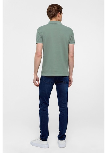 SÜVARİ Su Yeşili Slim Düz Polo Yaka Tişört-38588 Su Yeşili