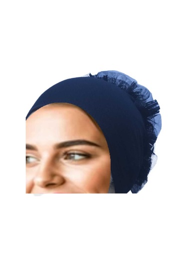 Fırfırlı Bone , Hijab , Bone , Topuz , Siyah Penye Bone Renkli Çok Renkli