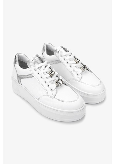 Valmenti Kadın Hakiki Deri Sneakers & Spor Ayakkabı 1116 450 Bn Ayk Y25 Byz Fltr/lm Grn/lm Ts Beyaz