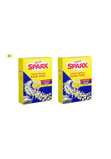 Asperox Sparx Bulaşık Makinesi Limon Kokulu Kaya Tuzu 2 x 1500 G