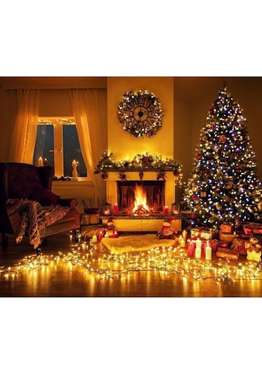 Technosmart Solar 100 Ledli 12 Metre Bahçe Aydınlatma Dekorasyon Sarı