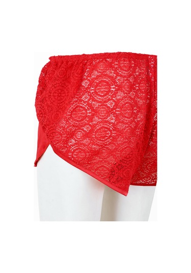 Loya Kadın Kırmızı Alanis Dantelli Şort Külot Kırmızı