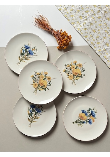 Porser Lily Tuval Pasta Takımı 21cm 6 Kişilik 6 Parça Tvl6ptprs10 Çok Renkli