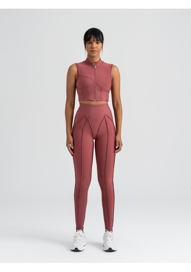 Dikişle Modellenmiş Spor Tayt Rose