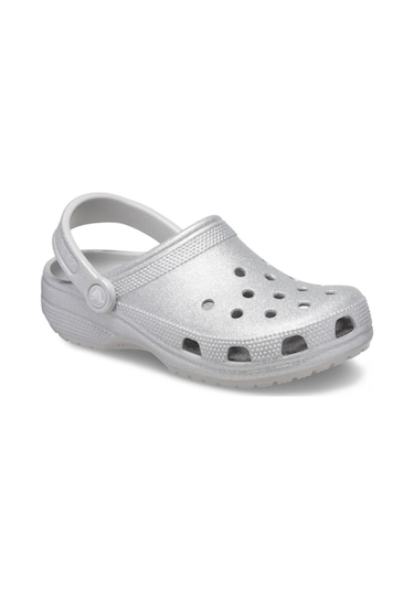 Crocs Classic Glitter Clog Bayan Terlik - Gümüş