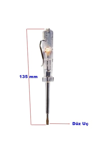 Çetinler Kısa Askılı Voltaj Kontrol Kalemi Düz 135mm
