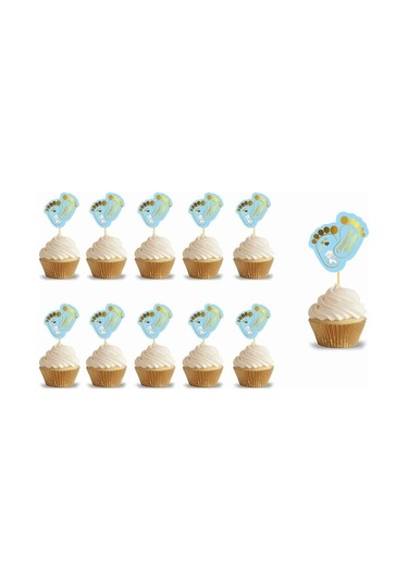 Kürdan Hoşgeldin Bebeğim Mavi 10 Parça Baby Shower Aksesuar