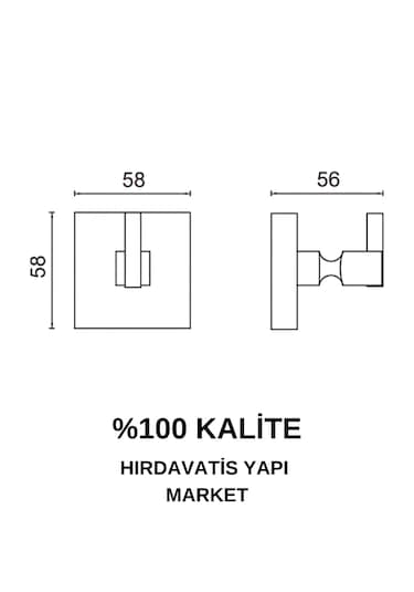 Çelik Banyo Paslanmaz Pirinç Kumru Tekli Bornozluk Gri