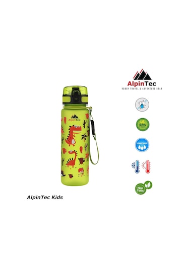 Alpintec Dinazor Yeşil Tritan Çocuk Suluk Matara 500 Ml Diğer