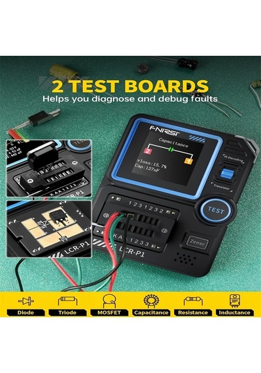 Fochsia Fnırsı Lcr-p1 Transistör Test Cihazı Kondansatör Direnç Diyot Transistör Testi Batarya Usb