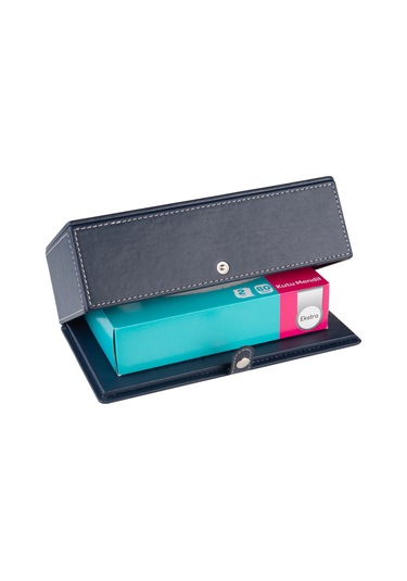 2k Suni Deri Peçetelik Mendil Kutusu 13 24 6 Cm. Lacivert Lacivert