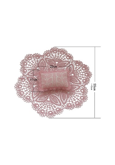 Bosphorusboutique Yuvarlak Yeşil Yastık Takımı Sones Lace Hollow Fotoğrafçılığı Bebek Battaniye Aksesuarları Açık + İx Açık Yeşil