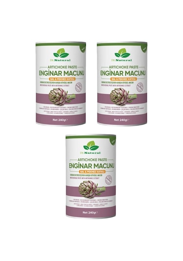 Dr. Natural Enginar Macunu Pekmez ve Bal Katkılı Bitkisel Macun 3 x 240 G