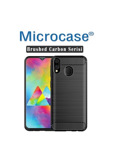 Samsung Uyumlu Galaxy M20 Brushed Silikon Kilif + Cam (Seçin) 333893264
