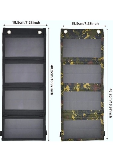 Besthome1 Dream011 4 Katlı Güneş Paneli 48.18x18.49 Cm Usb Power Bank, Kamp Şarj Cihazı