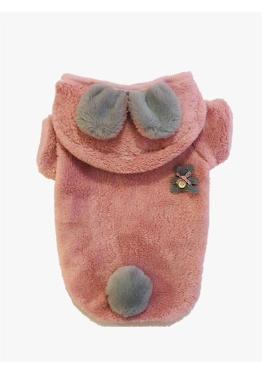 Gedyco Powder Pink Premium Peluş Orta Irk Köpek Sweatshirt
