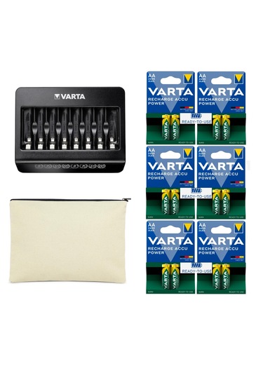 Varta Lcd Multi+8'li Aa/aaa Pil Şarj Cih.+12x2600mah Aa Pil+çanta