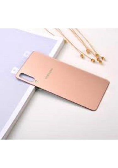 Gmr Samsung Galaxy Uyumlu A7 2018 A750 Arka Pil Batarya Kapağı Cam Rose Gold