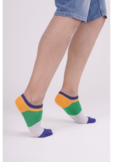 The Socks Company 3 Çift Erkek Patik Çorap 23SDCR158P Beyaz - Gri