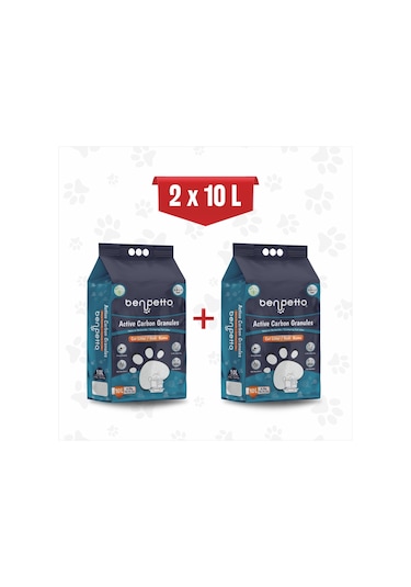Benpetto AA250 Aktif Karbonlu Granüllü Kedi Kumu 2 x 10 L
