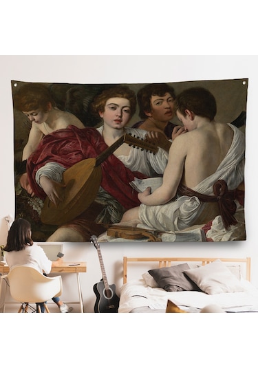 Caravaggio - Müzisyenler Duvar Örtüsü - The Musicians-7144