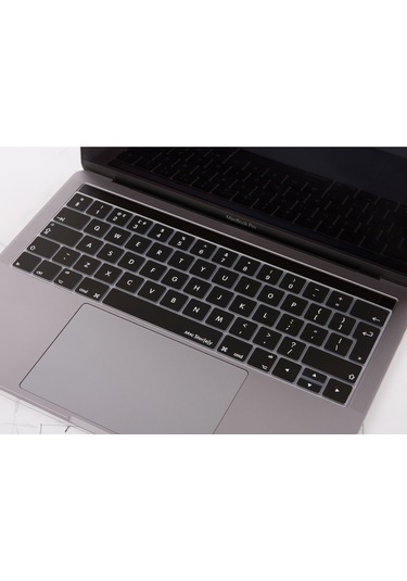 Macbook Uyumlu Pro Klavye Koruyucu Uk-eu İngilizce Touchbarlı A1706 A1989 A2159 A1707 A1990 İle Uyumlu Siyah