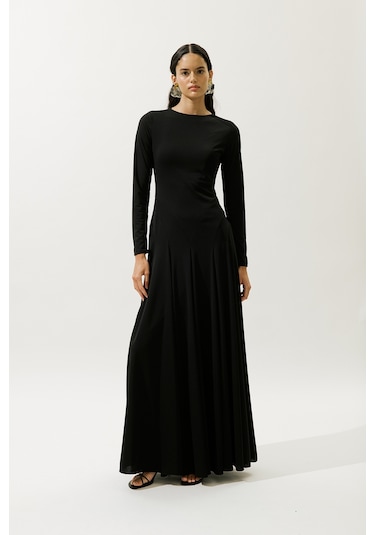 Asıa Abiye Elbise Siyah Siyah
