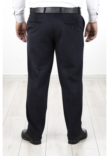 Neowit Erkek İçi Polarlı Yan Cep Klasik Kesim Kadife Pantolon Koyu Lacivert