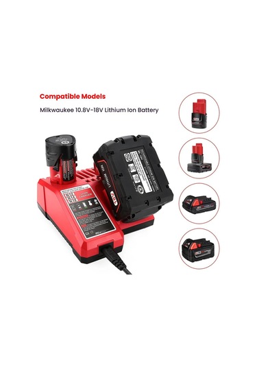 Sones M12-18c Milwaukee 18v Elektrikli El Aletleri Pil Şarj Cihazı, Fiş: Ab