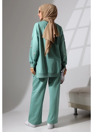 Kadın Mint Yeşili Mevsimlik Penye Alt Üst Spor Ve Rahat Ikili Tunik Pantolon Şık Tesettür Takım Mint Yeşili Kadın Mint Yeşili Mevsimlik Penye Alt Üst Spor Ve Rahat Ikili Tunik Pantolon Şık Tesettür Takım Mint Yeşili
