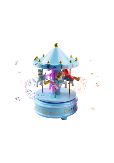 Atlıkarınca Müzik Kutusu Led Işık Renk Değiştiren 4 Atlı Dönen Bebek Müzikal Oyuncak Noel leri Doğum Günü leri Kızlar Çocuklar Çocuklar Kız Arkadaşlar