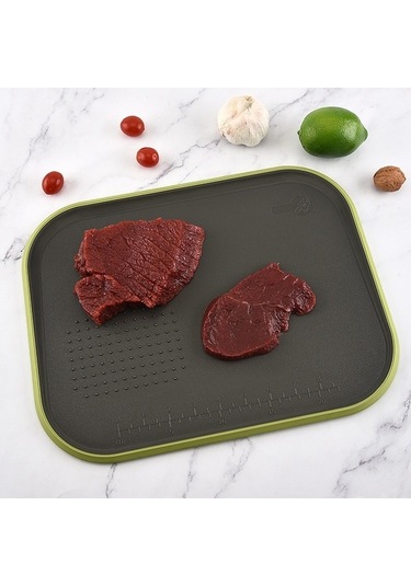 Primepickings Çok İşlevli Kaymaz Plastik Kesme Tahtası - Kare Tasarım, Meyve Kesim İçin Diğer