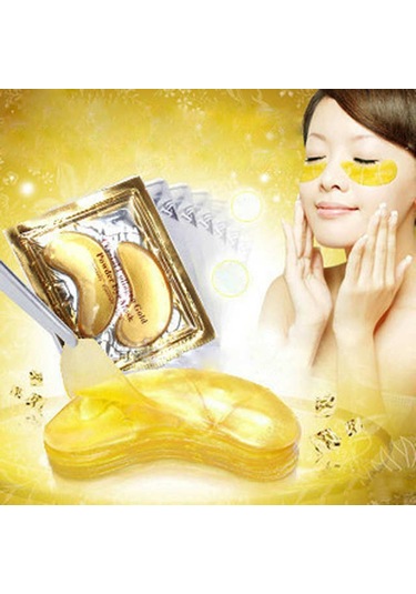 Doğal Yüz Göz Gözalti Maskesi 24K Altın Kolajen Kolojen Etkili
